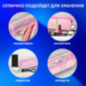 Пенал-тубус BRAUBERG, сетка, 22х5х5 см, розовый, 272235, 272235