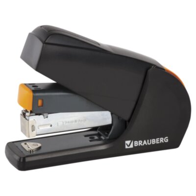 Степлер ЭНЕРГОСБЕРЕГАЮЩИЙ №24/6, 26/6 BRAUBERG "Easy Press", до 25 листов, БЕЗ УСИЛИЙ, 224348, 224348