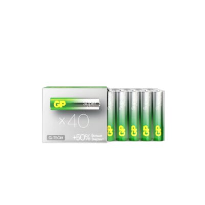 Батарейки КОМПЛЕКТ 40 шт., GP Super G-Tech AAA (LR03, 24А) алкалиновые, мизинчиковые, 24AA21-2CRSWC40, 455927