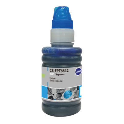 Чернила CACTUS (CS-EPT6642) для СНПЧ EPSON L100/L110/L200/L210/L300, голубые 0,1 л, 361919