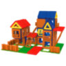 Магнитный конструктор MEGA MAGNETIC BUILD BLOCKS-129 "Построй дом", 129 деталей, BRAUBERG KIDS, 663850, 663850