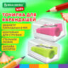 Точилка BRAUBERG KIDS "MINI", с контейнером, пластиковая, пастельные цвета ассорти, 271944, 24 штук, 271944