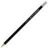 Карандаш чернографитный BRAUBERG "Style PRO", 1 шт., HB, с ластиком, корпус черный, 181723, 72 штук, 181723