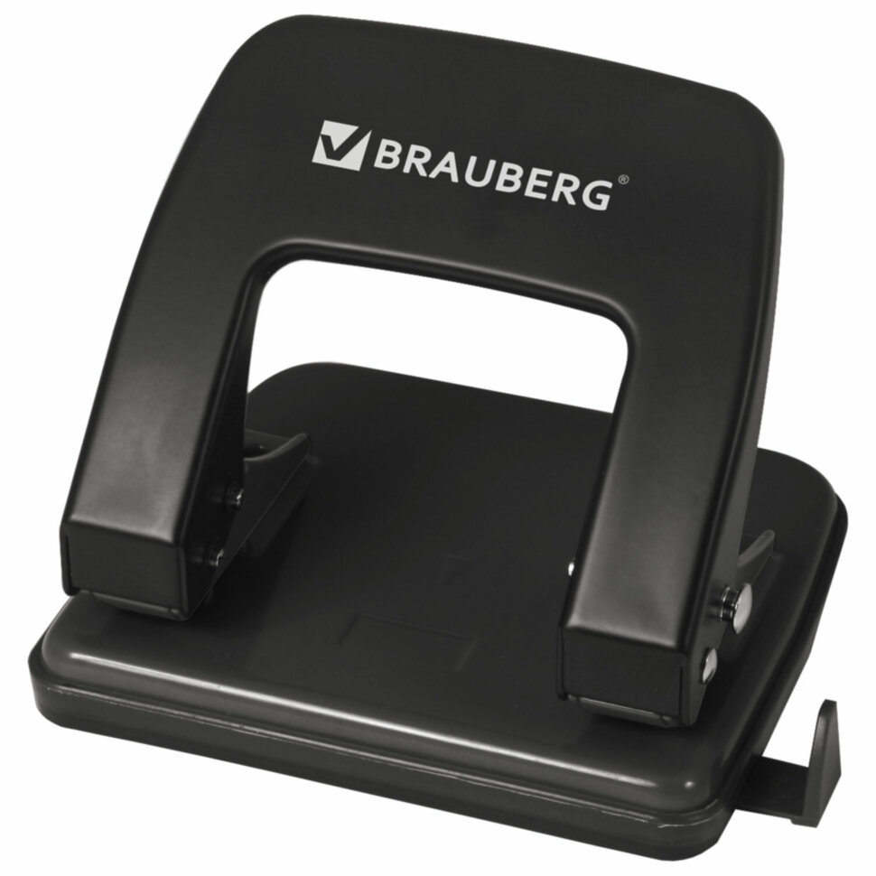 Дырокол металлический BRAUBERG "Classic", до 25 л., черный, 229697, 229697