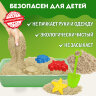 Кинетический Умный песок "Морские фантазии" с песочницей и формочками, 1 кг, BRAUBERG KIDS, 664919, 664919