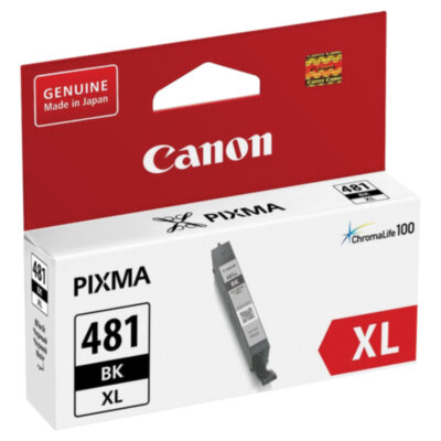 Картридж струйный CANON (CLI-481BK XL) для PIXMA TS704/TS6140, черный, ресурс 3998 страниц, оригинальный, 2047C001, 363217
