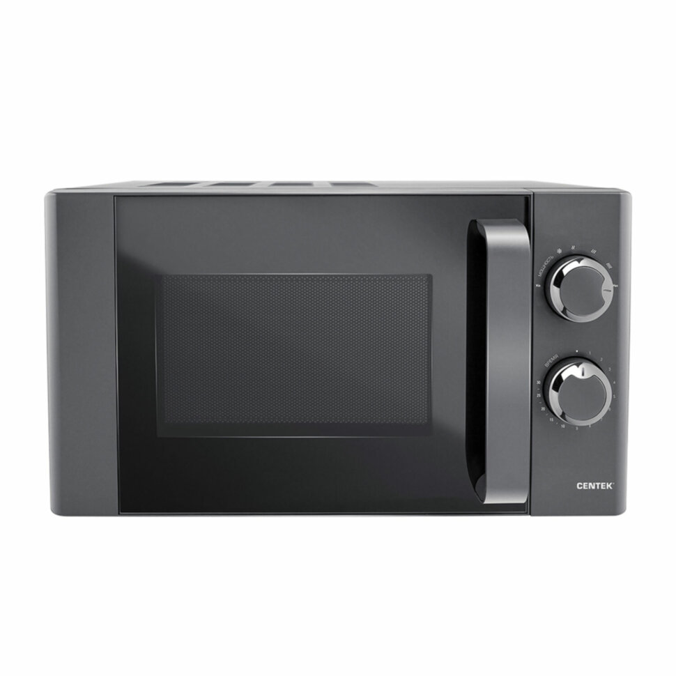Микроволновая печь CENTEK CT-1583, объем 20 л, мощность 700 Вт, механическое управление, черная, CT-1583 Gray, 457603
