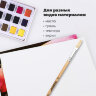 Кисть ПИФАГОР, ЩЕТИНА, плоская, № 6, деревянная лакированная ручка, пакет с подвесом, 200872, 200872
