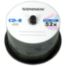 Диски CD-R SONNEN 700 Mb 52x Cake Box (упаковка на шпиле), КОМПЛЕКТ 50 шт., 512570, 512570