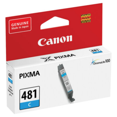 Картридж струйный CANON (CLI-481C) для PIXMA TS704/TS6140, голубой, ресурс 257 страниц, оригинальный, 2098C001, 363213