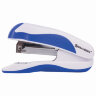Степлер №24/6, 26/6 BRAUBERG "JET PRO", до 25 листов, эргономичный, бело-синий, 228584, 228584