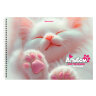 Альбомы для рисования ДЭК, А4, 40 л., КОМПЛЕКТ 2 шт., гребень, Soft-touch, BRAUBERG, 200х290 мм, "Лапки", 107747, 107747