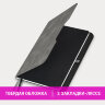 Блокнот А5 (162х218 мм), BRAUBERG "NOTE", под кожу софт-тач, с резинкой, 80 л., клетка, серый, 113440, 113440