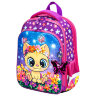 Ранец BRAUBERG QUADRO, 3 отделения, с брелком, "Charming kitten", 37х28х18 см, 270602, 270602