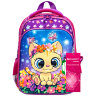 Ранец BRAUBERG QUADRO, 3 отделения, с брелком, "Charming kitten", 37х28х18 см, 270602, 270602