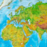 Карта мира физическая 157х107 см, 1:21,5М, с ламинацией, интерактивная, в тубусе, BRAUBERG, 112388, 112388