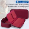 Пенал-косметичка BRAUBERG, 1 отделение, органайзер, полиэстер, 22x11,5x6 см, винный, 270845, 270845