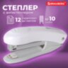 Степлер №10 BRAUBERG "Original", до 12 листов, с антистеплером, белый, 227769, 227769