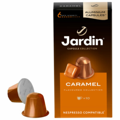 Кофе в капсулах JARDIN "Caramel" для кофемашин Nespresso, 10 порций, 624191