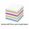 Блок для записей непроклеенный, 9х9х9 см, плотность 65 г/м2, цветной с белым, STAFF, 126367, 126367