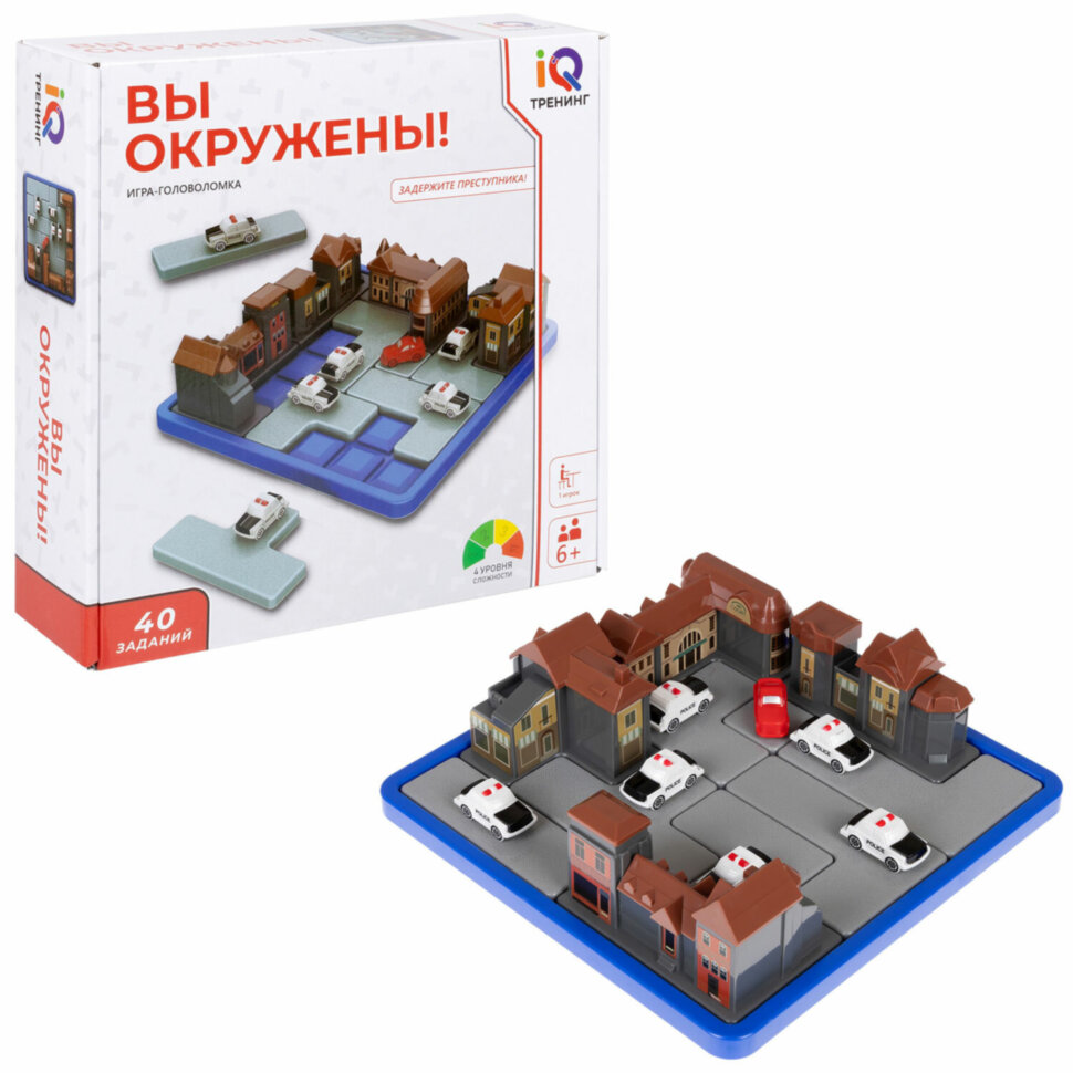Настольная логическая игра IQ ТРЕНИНГ "Вы окружены!", 1TOY, Т25559, 665736