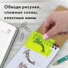 Блок самоклеящийся прозрачно-желтый (стикеры) BRAUBERG TRANSPARENT 76х76 мм, 100 листов, 115207, 115207