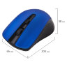 Мышь беспроводная SONNEN V99, USB, 1000/1200/1600 dpi, 4 кнопки, оптическая, синяя, 513530, 513530