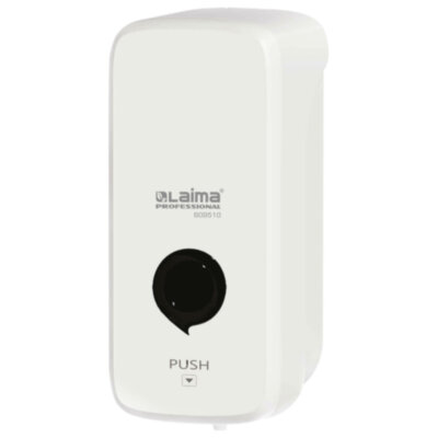 Дозатор для жидкого мыла-пены LAIMA PROFESSIONAL PREMIUM, НАЛИВНОЙ, 1 л, белый, ABS-пластик, 609510, 609510