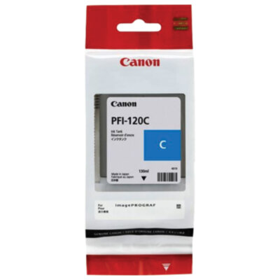 Картридж струйный CANON (PFI-120C) для imagePROGRAF TM-200/205/300/305, голубой 130 мл, оригинальный, 2886C001, 363494