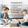 Шахматы классические обиходные, деревянные, лакированные, доска 29х29 см, ЗОЛОТАЯ СКАЗКА, 664669, 664669