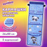 Кармашки-органайзер в шкафчик для детского сада ЮНЛАНДИЯ, увеличенный размер, 26х80 см, "Классная панда", 271073, 271073