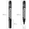 Маркер перманентный CENTROPEN 8566, ЧЕРНЫЙ, круглый наконечник, 2,5 мм, 5 8566 0112, 150061