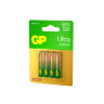 Батарейки КОМПЛЕКТ 4 шт., GP Ultra G-Tech, AAA (LR03, 24А), алкалиновые, мизинчиковые, 24AUA21-2CRSBC4, 457748