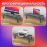 Подставка для монитора, ноутбука 555х265х114 мм, черная, BRAUBERG, 513792, 513792