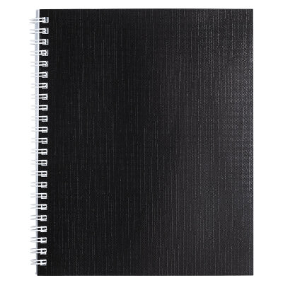 Тетрадь бумвинил, А5, 96 л., гребень, офсет №1, клетка, ЧЕРНАЯ Metallic, HATBER, 059708, 96Т5бвВ1гр, 16 штук, 403492