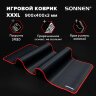 Коврик для мыши и клавиатуры большой SONNEN "BLACK TITAN XXL" 900х400х3 мм, черный, 513959, 513959