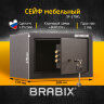 Сейф мебельный BRABIX "SF-170KL", 170х260х230 мм, ключевой замок, черный, 291142, S103BR210514, 291142