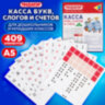 Касса букв, слогов и счета ПИФАГОР, с цветным рисунком, А5, ПВХ, цвет ассорти, 129215, 129215