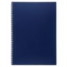 Тетрадь обложка пластик, А4, 80 л., гребень, клетка, HATBER, "VELVET" Синяя, 081562, 80Т4В1гр_01609, 405497