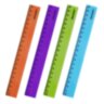 Линейка пластиковая 20 см, BRAUBERG "NEON", ассорти, пакет, 210773, 210773
