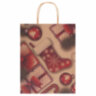 Пакет подарочный КОМПЛЕКТ 10 штук, новогодний, 26x13x32 см, "Christmas Kraft", ЗОЛОТАЯ СКАЗКА, 591961, 591961
