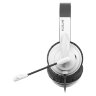 Наушники с микрофоном (гарнитура) A4TECH HU-10, проводные, 2 м, USB, черные с белым, 1611415, 514293