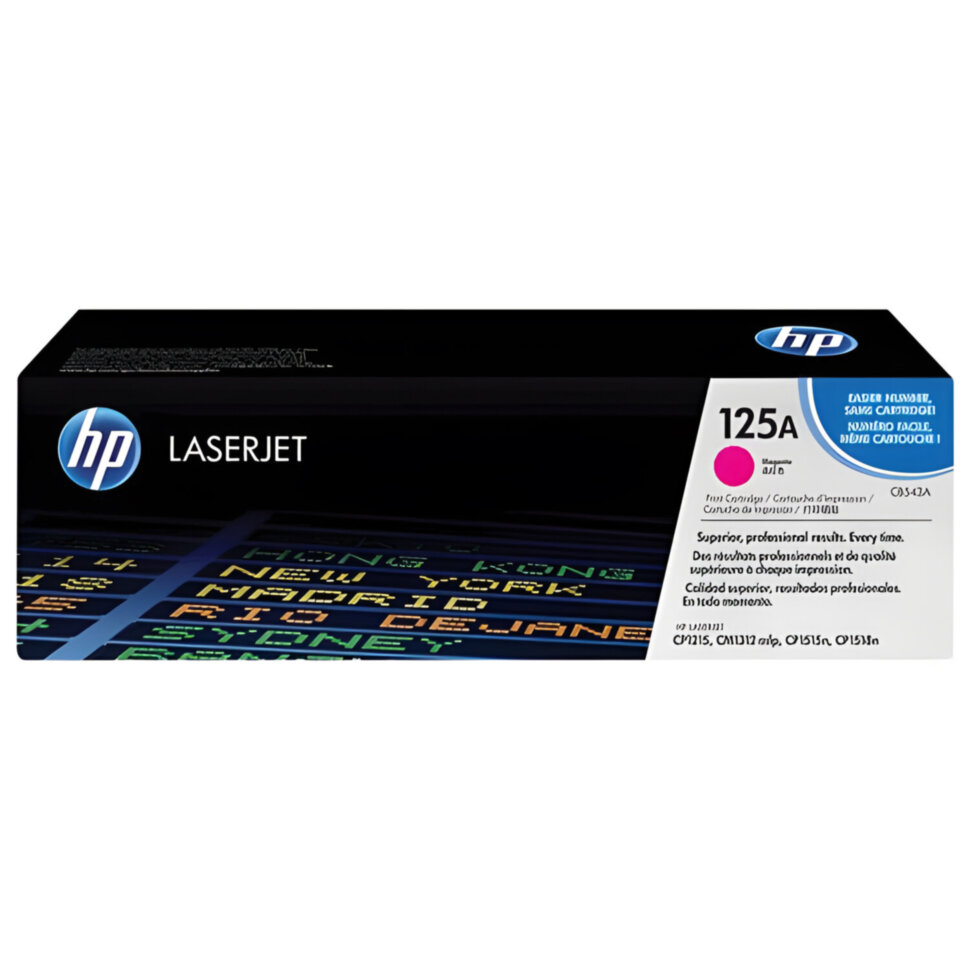 Картридж лазерный HP (CB543A) ColorLJ CP1215/CP1515N и др, №125A, пурпурный, оригинальный, ресурс 1400 страниц, 360557