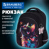 Рюкзак BRAUBERG OPTIMA, 2 отделения, с брелоком, "Ловец бабочек", СВЕТЯЩИЙСЯ, 36х27х18 см, 272097, 272097