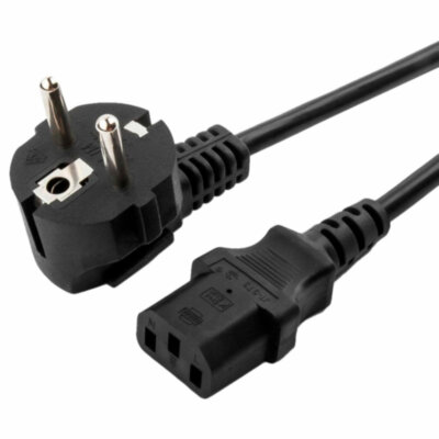 Кабель питания 1,8 м, CABLEXPERT, Schuko-C13, 3x0,5 мм2, 6 A, с заземлением, черный, PC-186, 514210