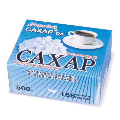 Сахар-рафинад 0,5 кг (168 кусочков, размер 12х14х15 мм), 500347, 620046