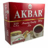 Чай АКБАР "Premium Quality" черный байховый цейлонский, 100 пакетиков по 2 г, 1050046, 624249