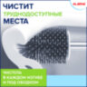 Ершик для унитаза силиконовый ROUND TYPE напольный / настенный с креплением и пинцетом LAIMA, 608133, 608133