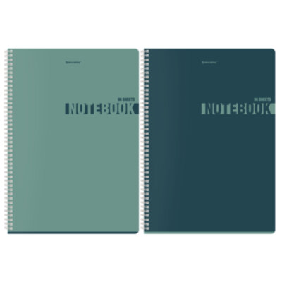 Тетрадь А4, 96 л., BRAUBERG, гребень, клетка, матовая ламинация, "NoteColor" (микс в спайке), 405316, 8 штук, 405316