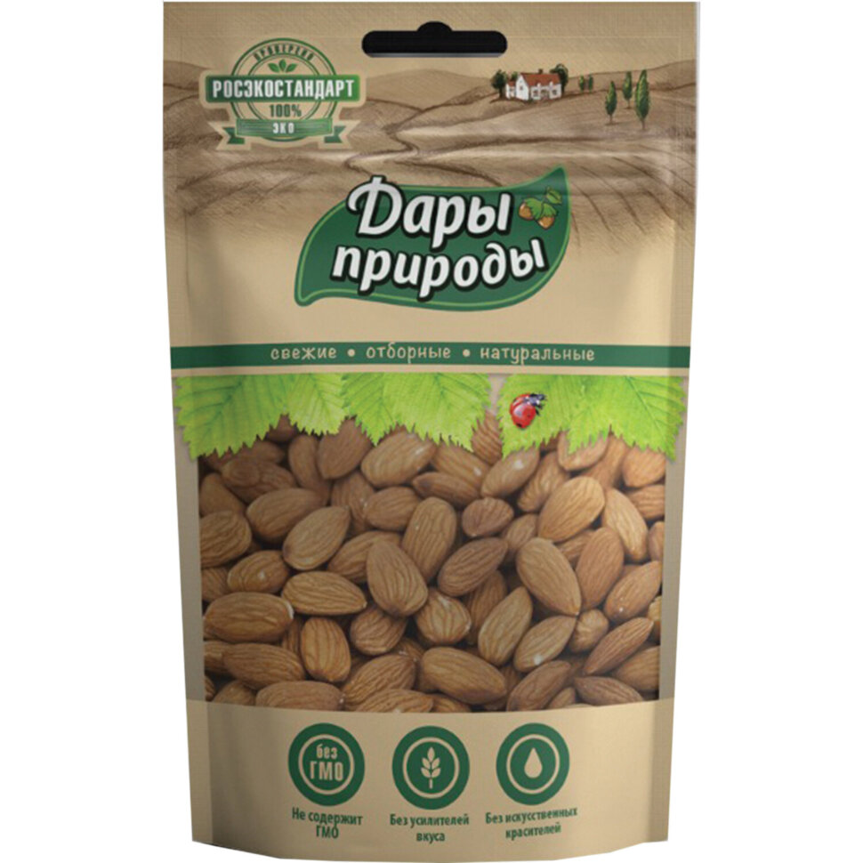 Миндаль сушеный ДАРЫ ПРИРОДЫ, 150 г, 2004, 621499